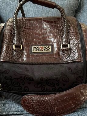Brighton Croc-Embossed Travel Organizer Carry-On Bag